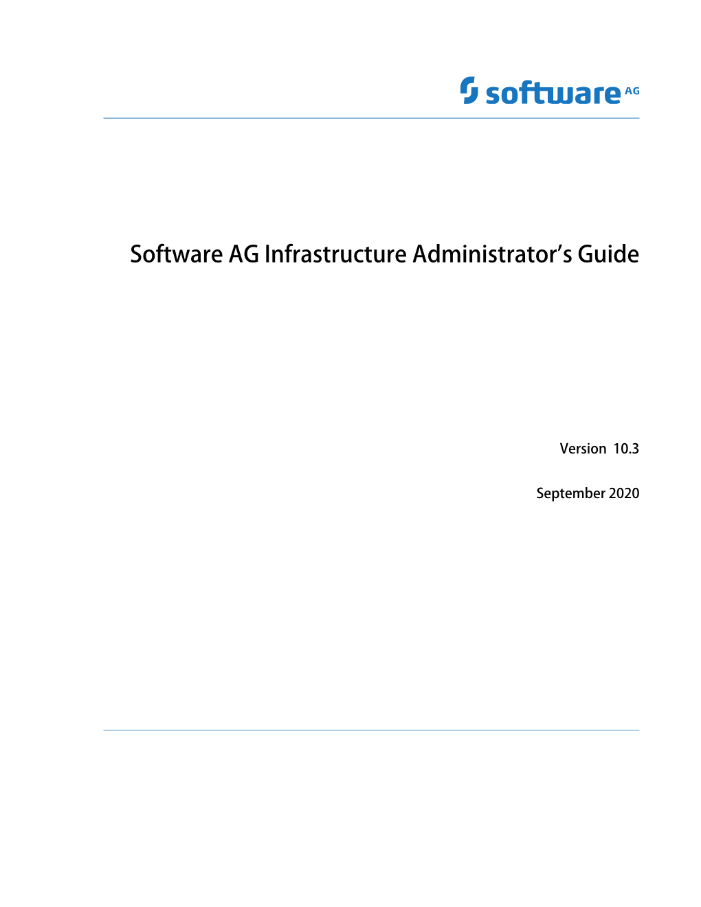 Software AG Infrastructure Administrator's Guide