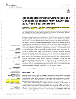Magnetostratigraphic Chronology of a Cenozoic Sequence from DSDP