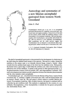 Autecology and Systematics of a New Silurian Anomphalid Gastropod from Western North Greenland
