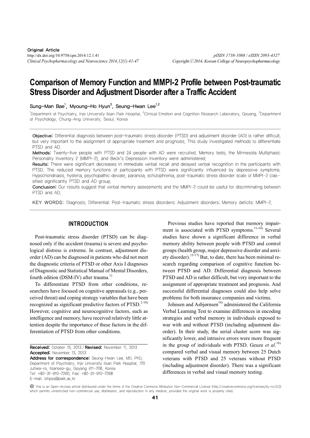 mmpi test online ptsd