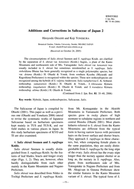 Page 1 植物研究雜誌 J. Jpn. Bot. 81: 75-90 (2006) Additions And