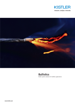 Brochure, Sensor Technology, Ballistics