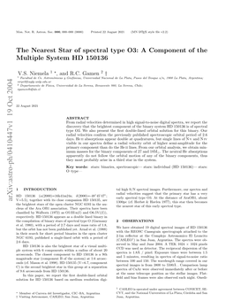 The Nearest Star of Spectral Type O3: a Component of the Multiple