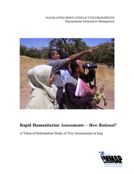 Rapid Humanitarian Assessments – How Rational?