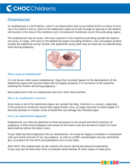 Omphalocele Handout.Indd