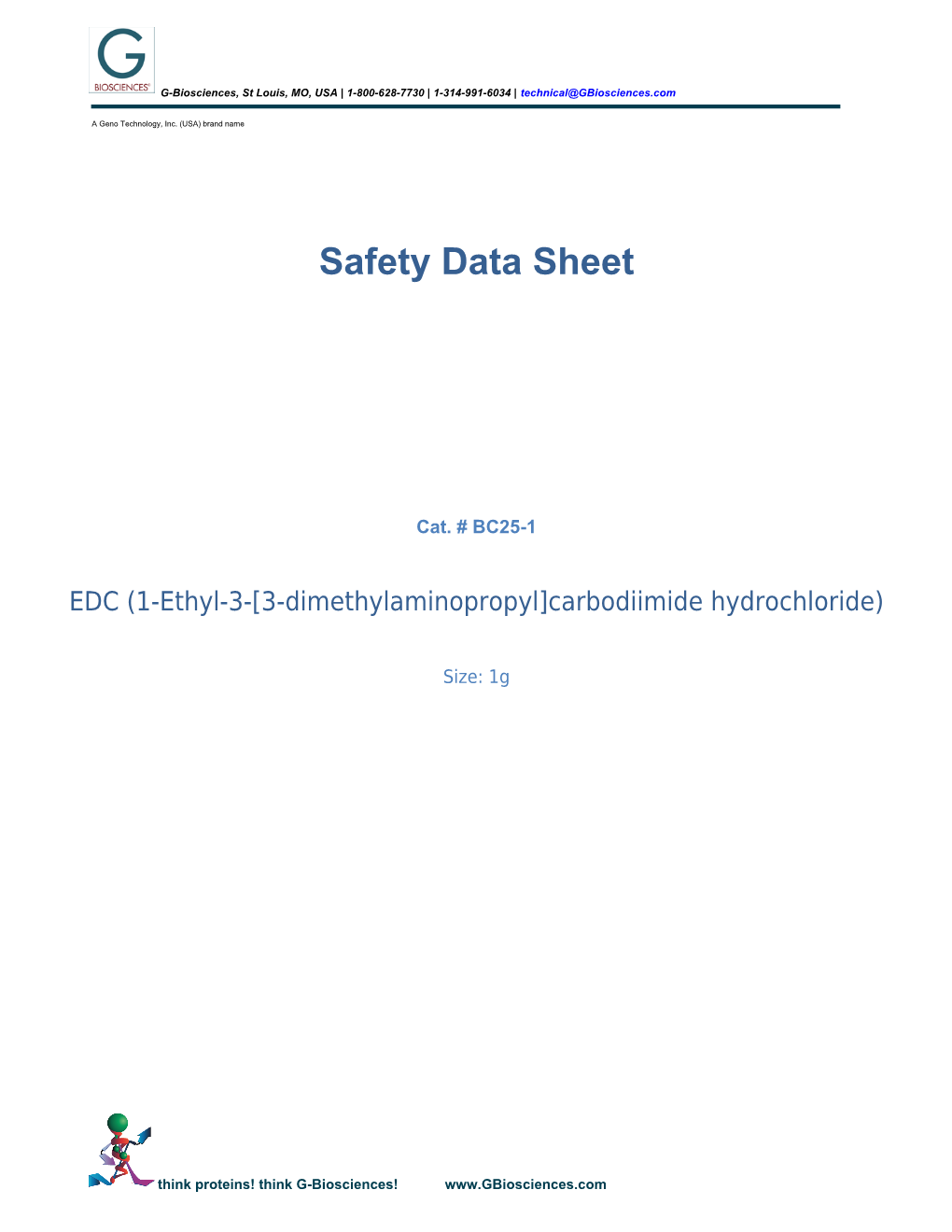 Propyl Carbodiimide, Hydrochloride Safety Data Sheet According to Federal Register / Vol