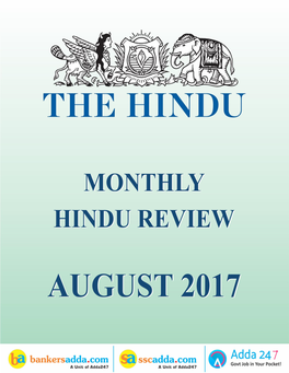 The Hindu Review: August 2017