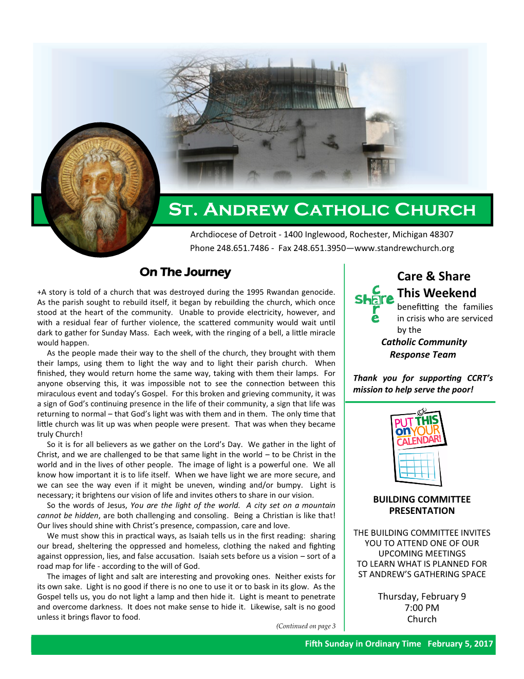 Size: 4 MB St. Andrew Bulletin For