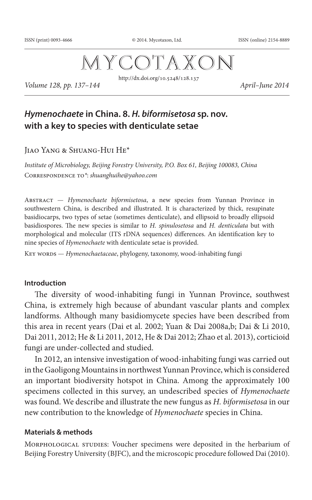 <I>Hymenochaete</I> in China. 8