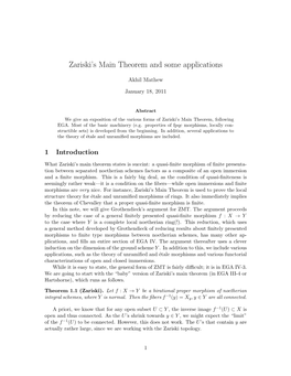 Zariski's Main Theorem and Some Applications