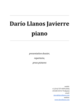 Darío Llanos Javierre Piano