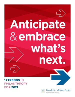 11 TRENDS in PHILANTHROPY for 2021 Our Contributors