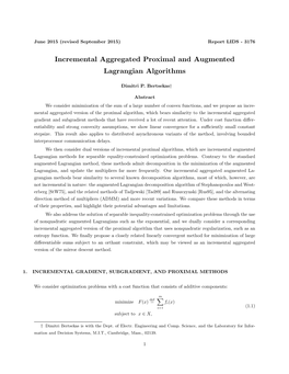 Incremental Aggregated Proximal and Augmented Lagrangian Algorithms