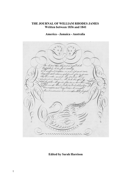 THE JOURNAL of WILLIAM RHODES JAMES Written Between 1836 and 1841