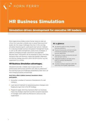 HR Business Simulation