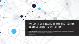 Vaccine Formulations for Protection Against Covid-19 Infection