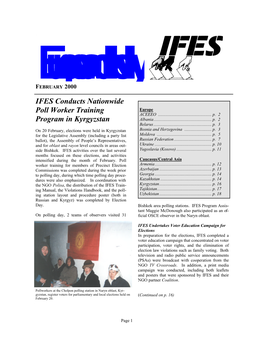 IFES Conducts Nationwide Poll Worker Training Program In