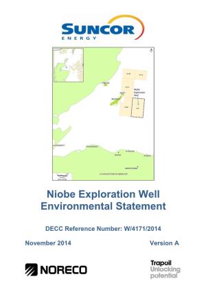 Niobe Exploration Well Environmental Statement