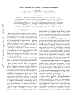 Almost Perfect State Transfer in Quantum Spin Chains