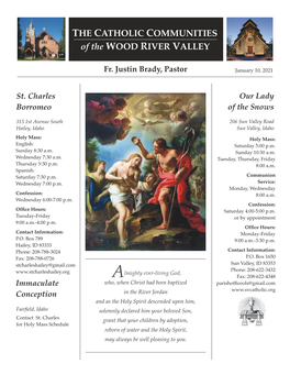 THE CATHOLIC COMMUNITIES of the WOOD RIVER VALLEY
