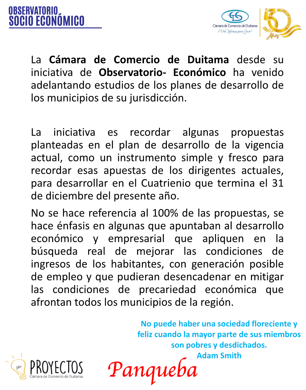 Análisis De Los Indicadores Generales De Municipio Panqueba