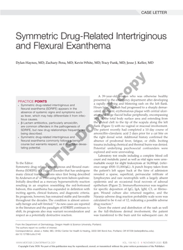 Symmetric Drug-Related Intertriginous and Flexural Exanthema