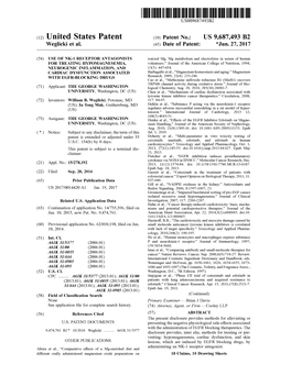 (12) United States Patent (10) Patent No.: US 9,687,493 B2 Weglicki Et Al