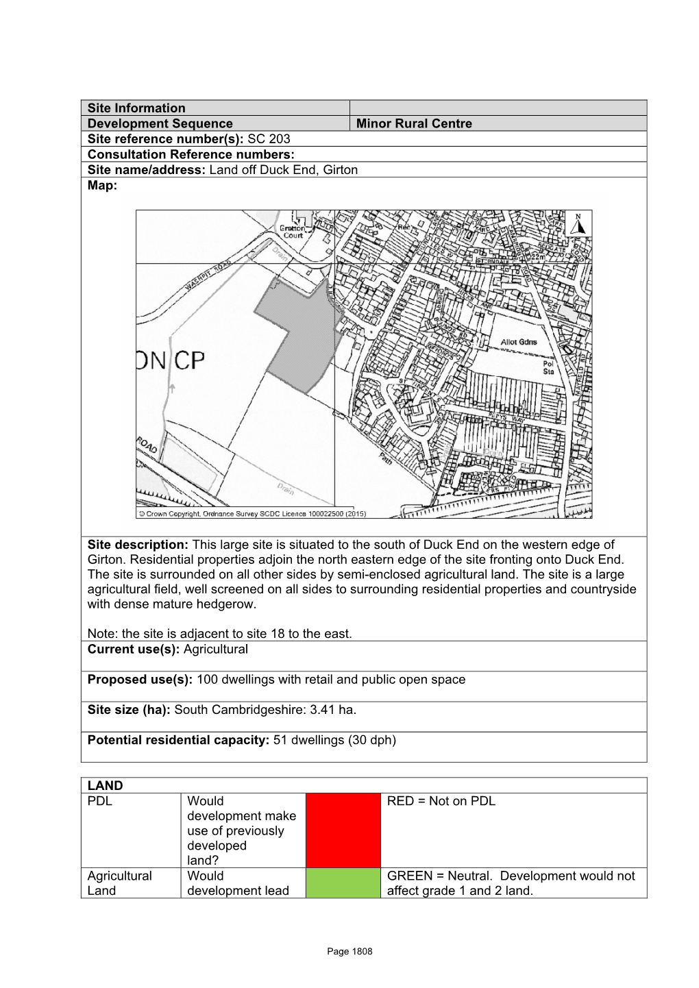 Site Information Development Sequence Minor Rural Centre Site Reference Number(S)