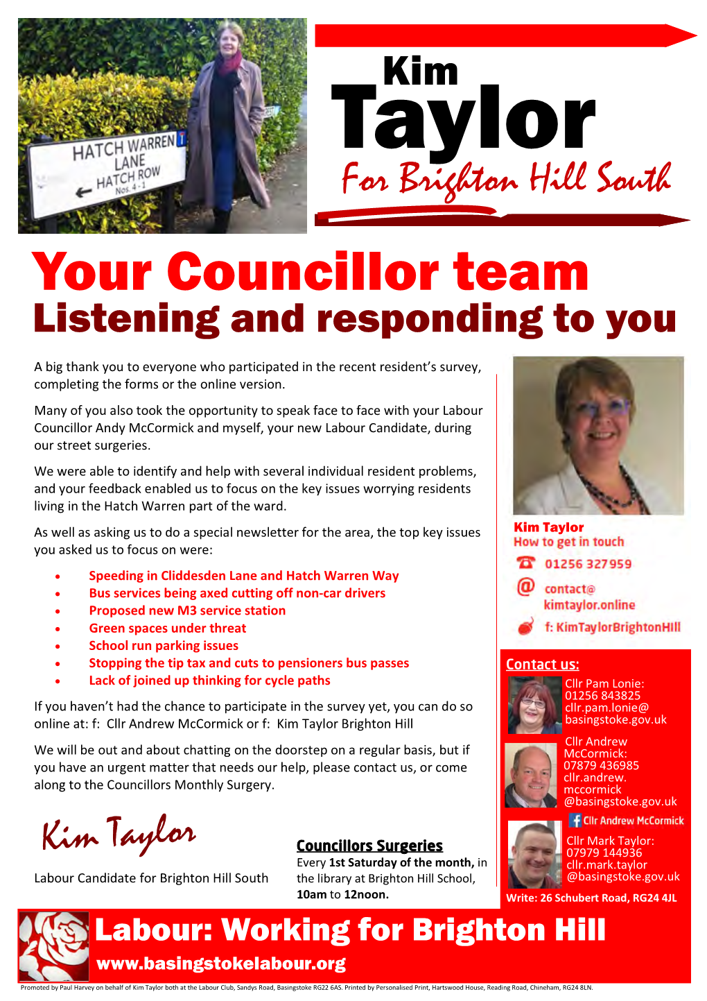 Your Councillor Team Listening and Responding to You