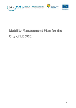 Mobility Management Plan for the City of LECCE