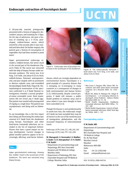 Endoscopic Extraction of Fasciolopsis Buski UCTN