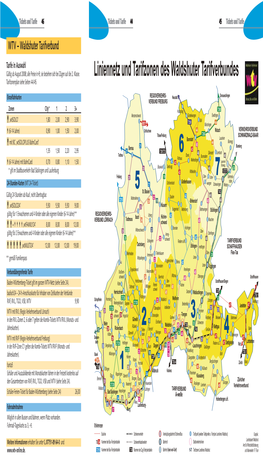 Liniennetz Und Tarifzonen Des W Aldshuter Tarifverbundes
