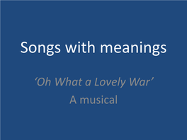 Songs with Meanings