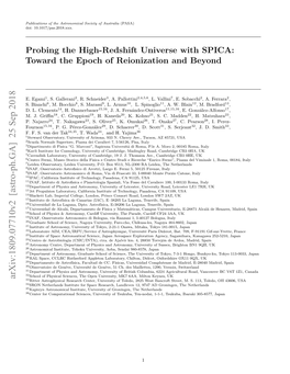 Probing the High-Redshift Universe with SPICA: Toward the Epoch of Reionization and Beyond