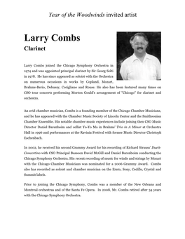 Larry Combs Clarinet