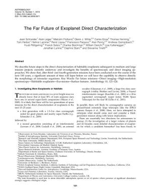 The Far Future of Exoplanet Direct Characterization