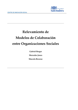 Relevamiento De Modelos De Colaboración Entre Organizaciones Sociales