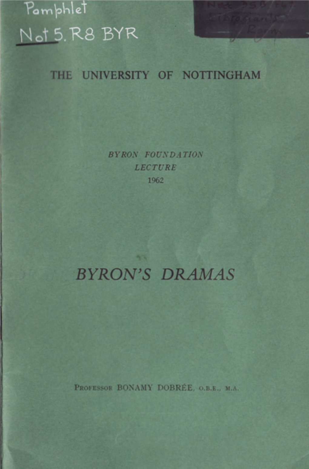 Byron's Dramas