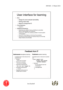 User Interface for Learning