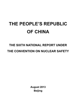 The Sixth CNS National Report of China