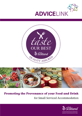 Promoting the Provenance of Your Food and Drink for Small Serviced Accommodation Taste Our Best - Promoting Provenance
