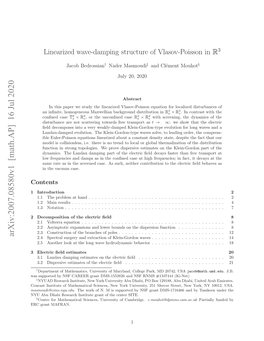 Linearized Wave-Damping Structure of Vlasov-Poisson in R3