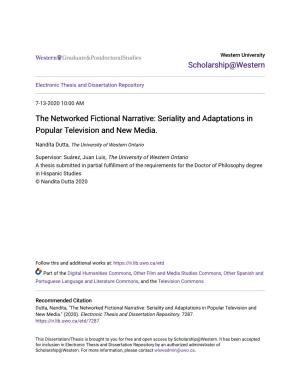 The Networked Fictional Narrative: Seriality and Adaptations in Popular Television and New Media