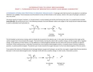 Introduction to Ionic Mechanisms Part I: Fundamentals of Bronsted-Lowry Acid-Base Chemistry