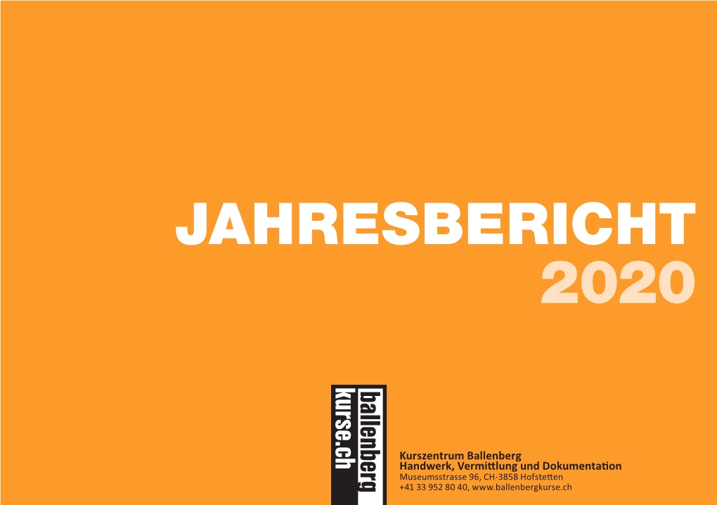 Jahresbericht 2020