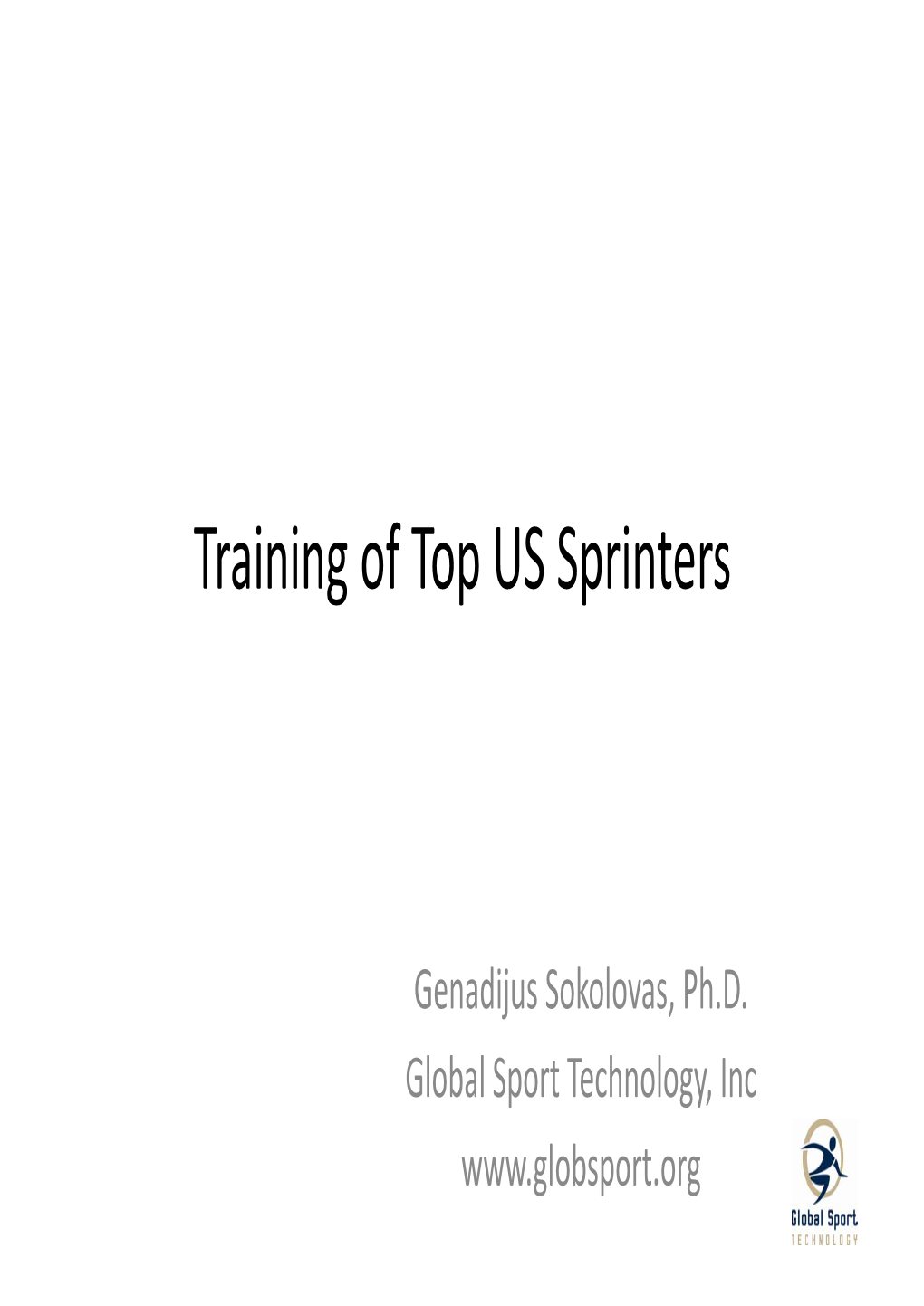 Training of Top US Sprinters