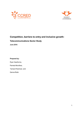 Competition, Barriers to Entry and Inclusive Growth