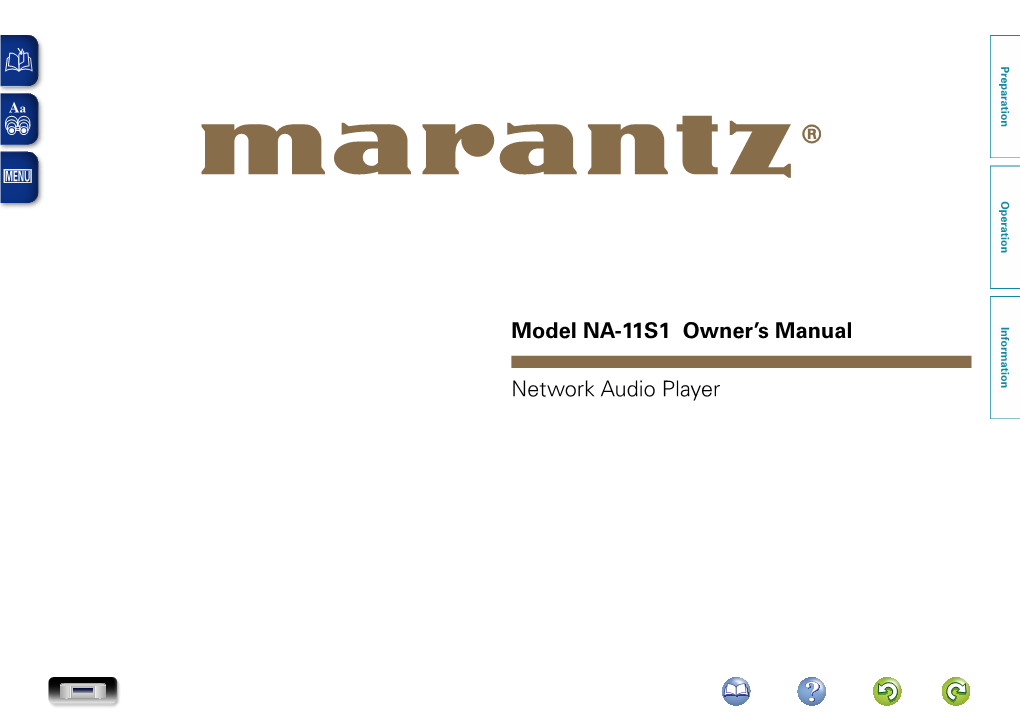 Network Audio Player Model NA-11S1 Owner's Manual