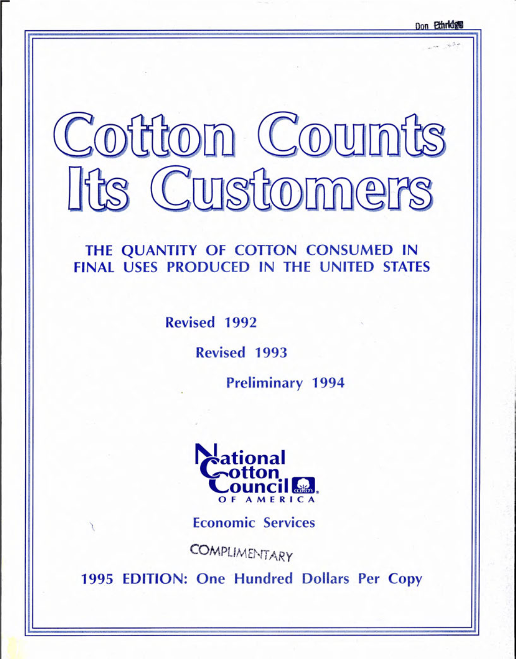 Cotton Counts Iicustomers IJA(I1Y1 F1j