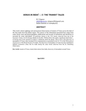 The Transit Tales